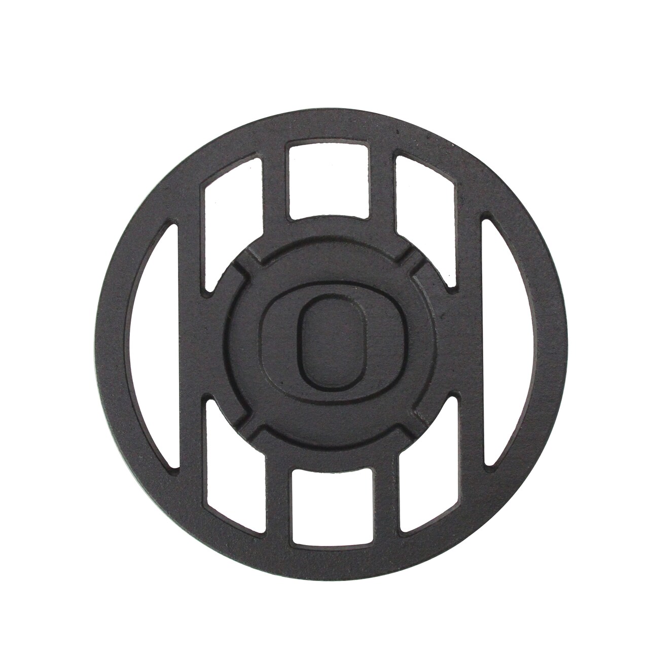 CC Sports Decor NCAA Oregon Ducks Sports Round Cast Iron Branding Grill Iron Accessory